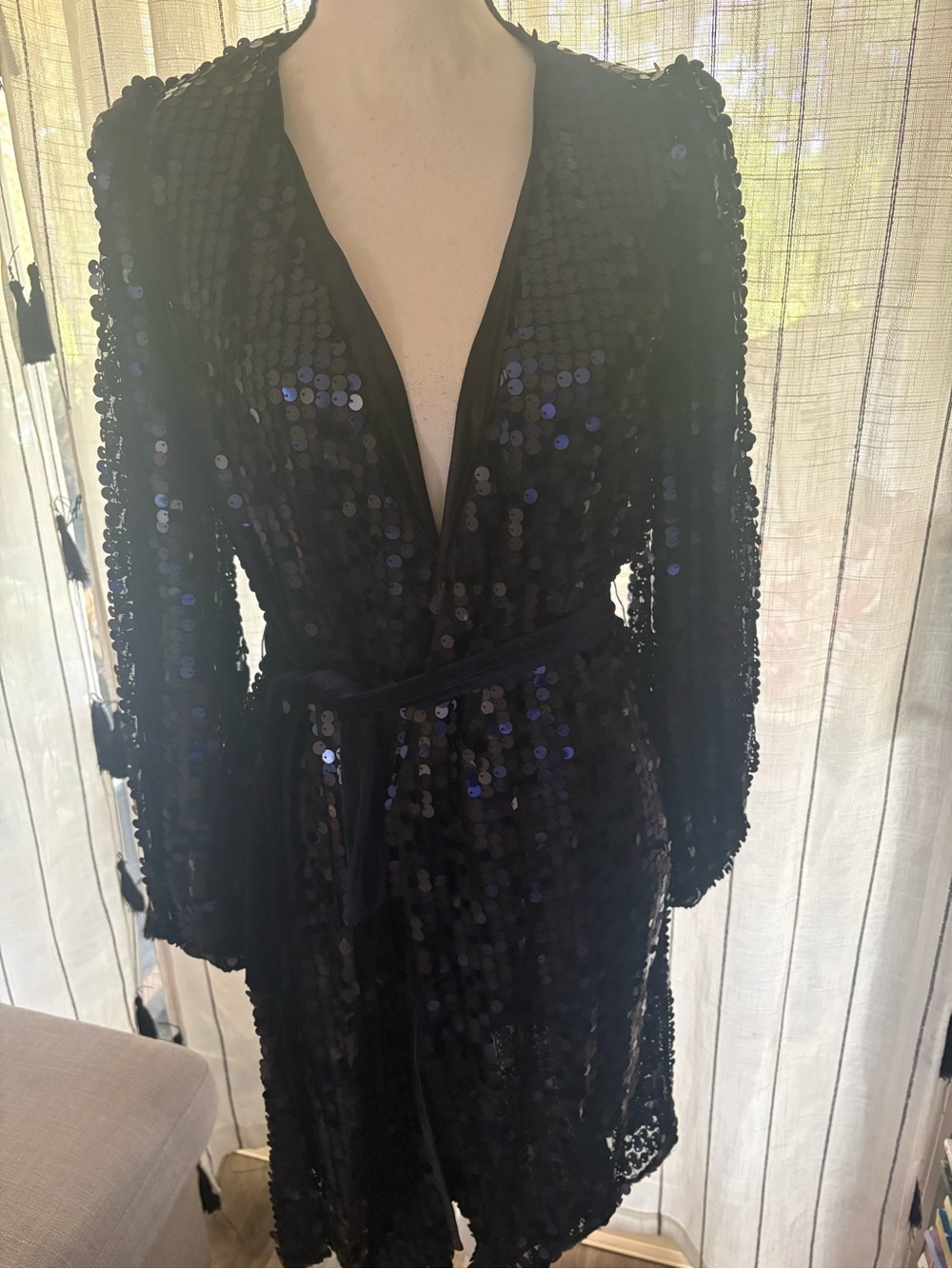 Nanette Lepore Blue Sequin Midi Dress